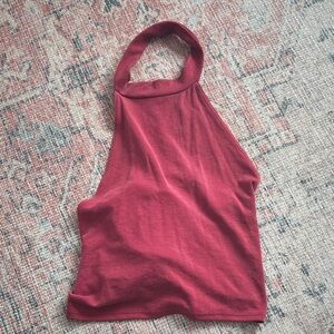 Free People Burgundy Striped Top